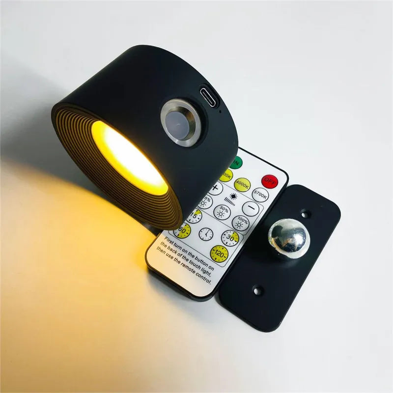 Schnurlose LED-Wandleuchte mit 360° Drehung für moderne Räume
