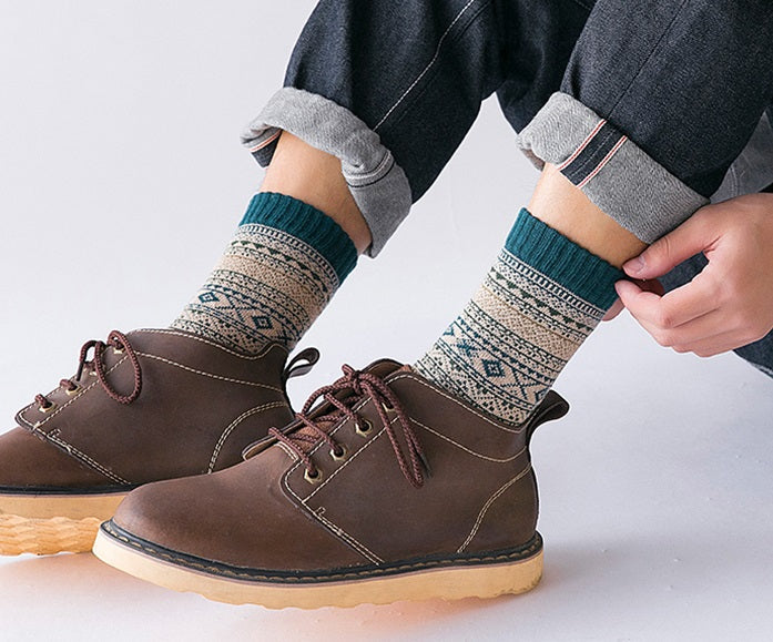 Herren Warme Wollsocken im Vintage-Stil (5 Paar)