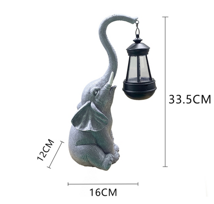 Elefant Solar Lampe für Innen und Außen mit Harz