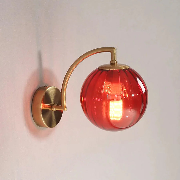 Luxuriöse LED-Wandleuchte im Glaskandelaber-Design