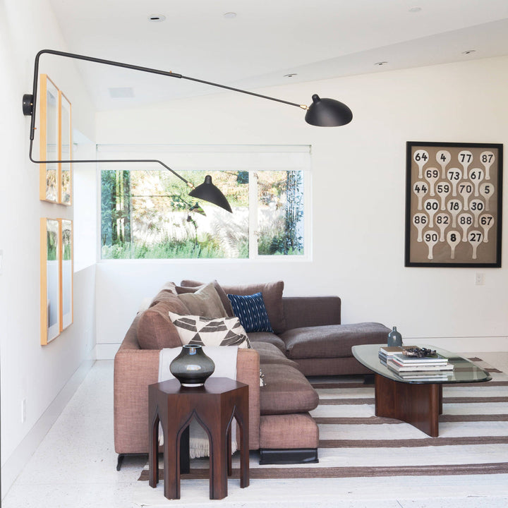 Elegante Serge Mouille Wandleuchte aus Metall