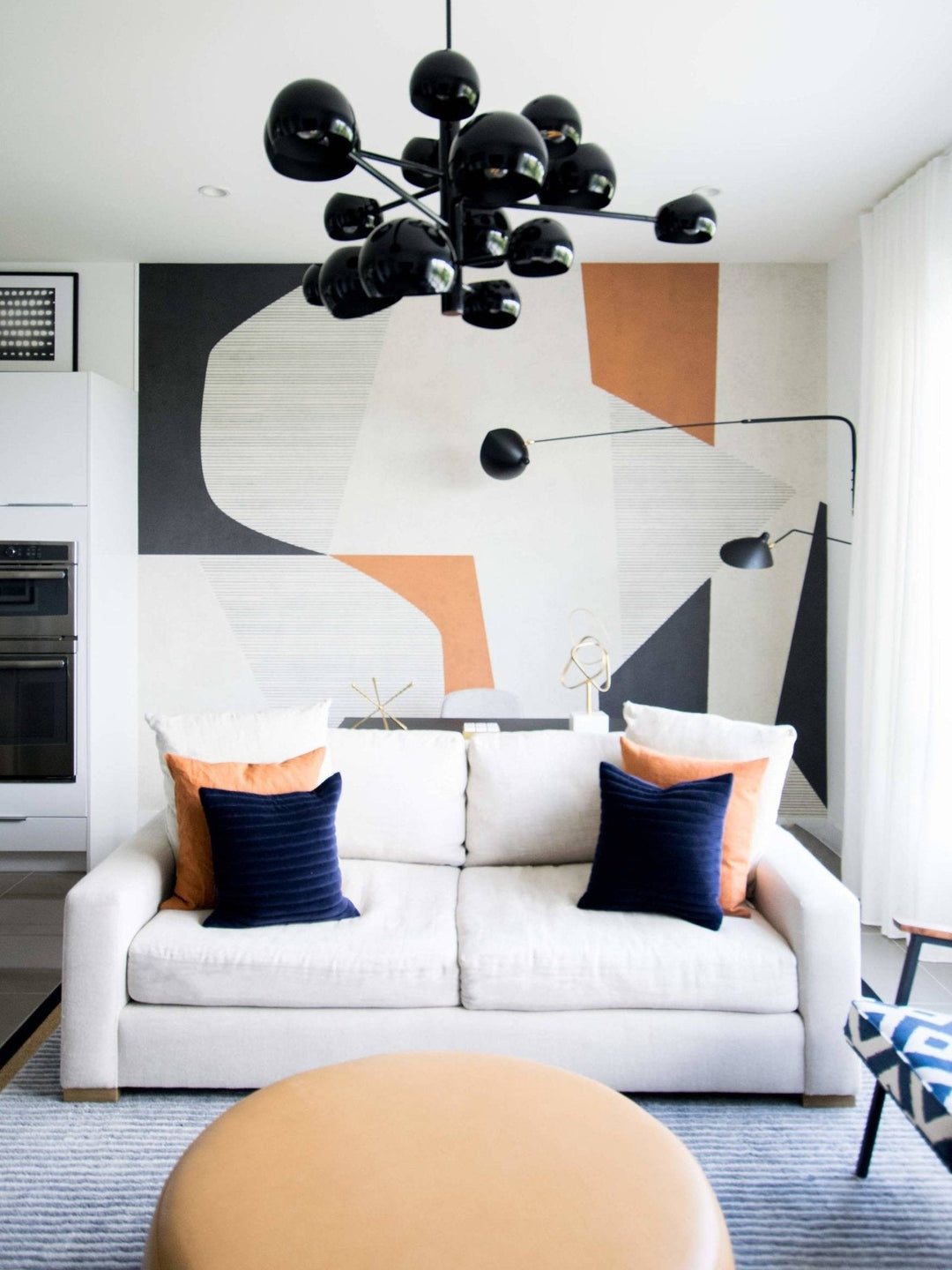 Elegante Serge Mouille Wandleuchte aus Metall