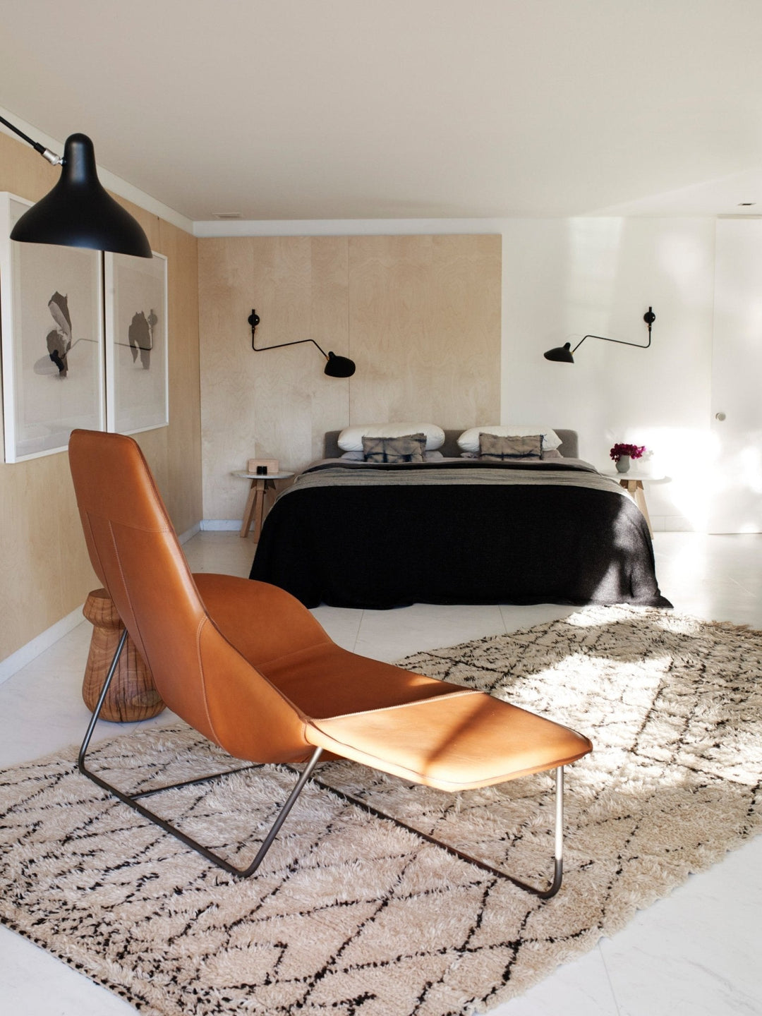 Elegante Serge Mouille Wandleuchte aus Metall