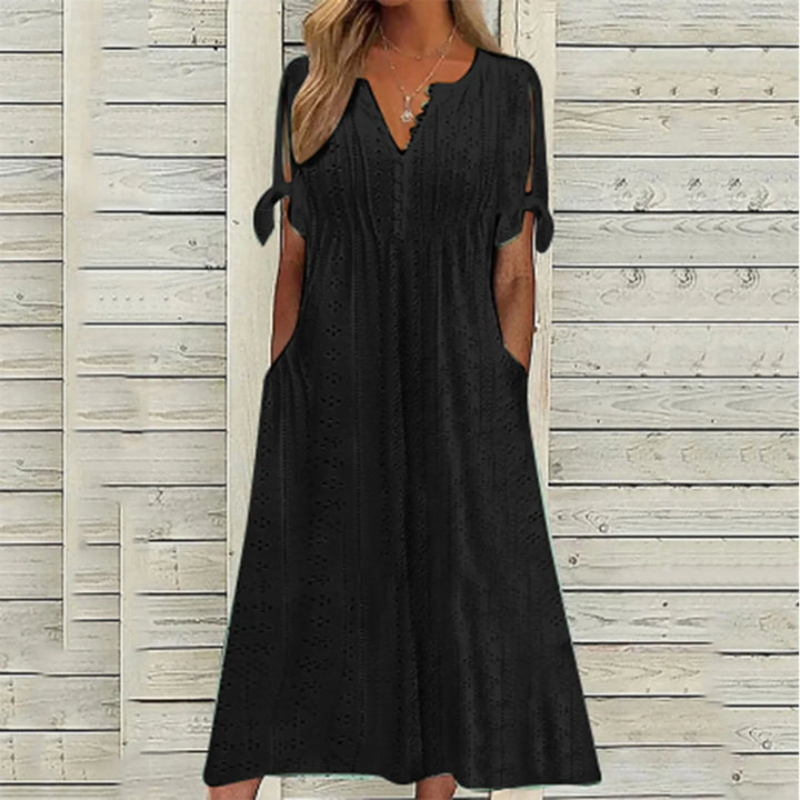 Elegantes Damen-Sommerkleid mit V-Ausschnitt