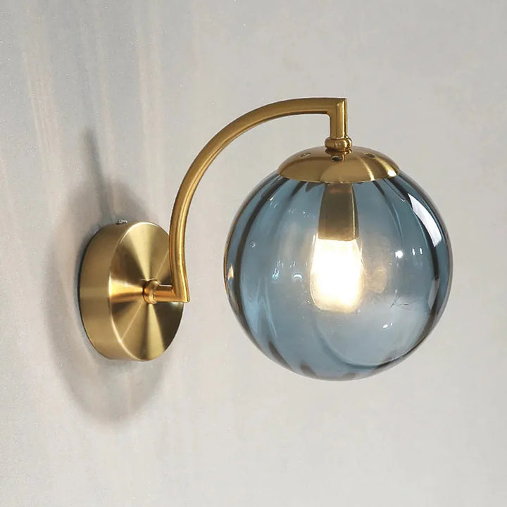 Luxuriöse LED-Wandleuchte im Glaskandelaber-Design
