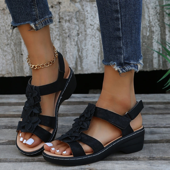 Damen Orthopädische Sandalen mit Blumenmuster