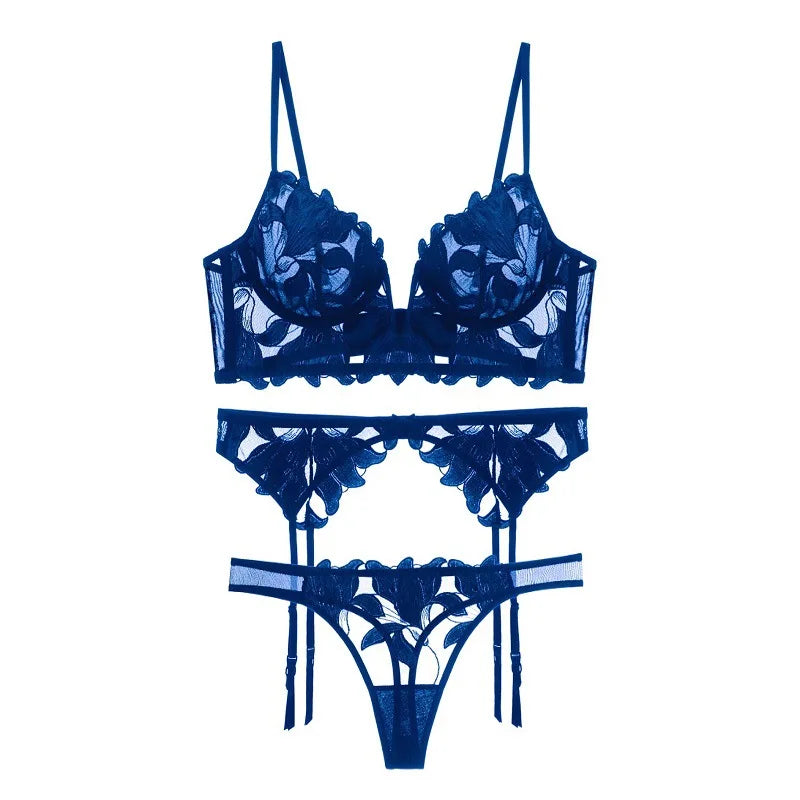 Damen Dessous-Set aus französischer Spitze in Schwarz