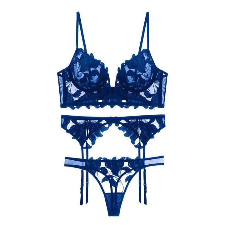 Damen Dessous-Set aus französischer Spitze in Schwarz