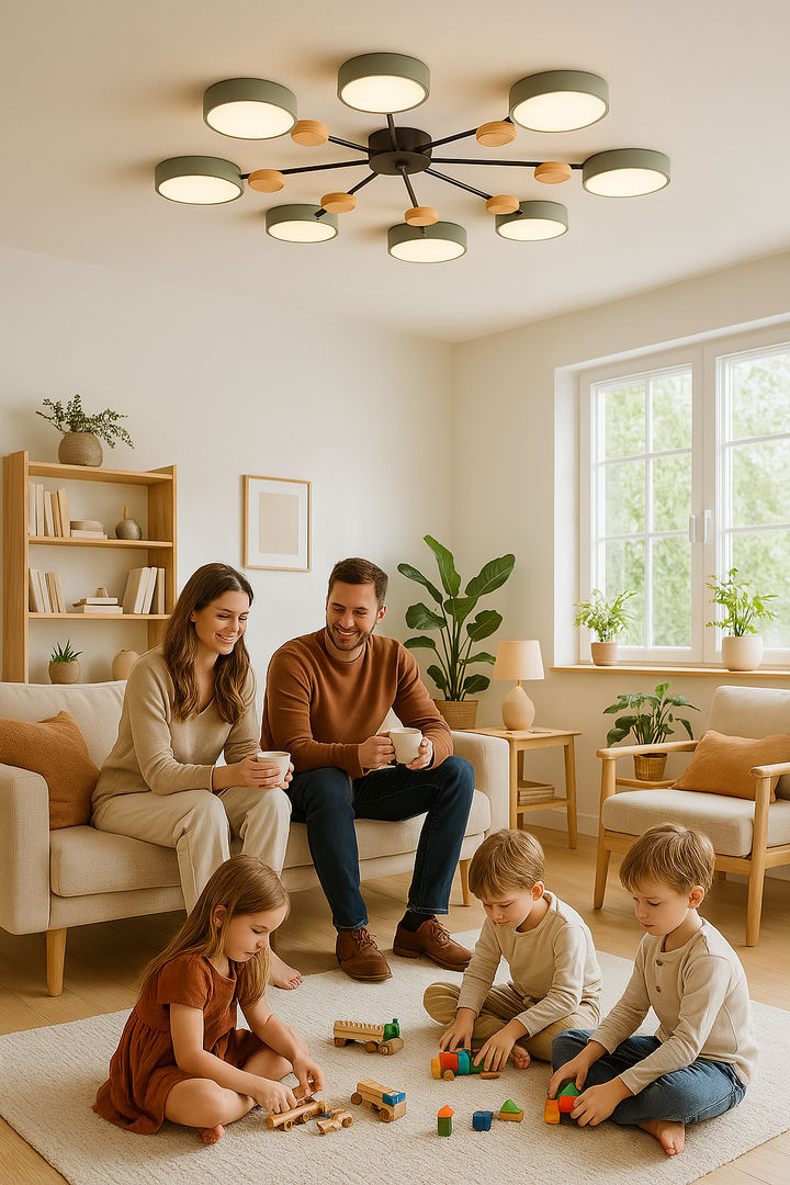 Skandinavische LED-Deckenleuchte für Wohnzimmer, Esszimmer
