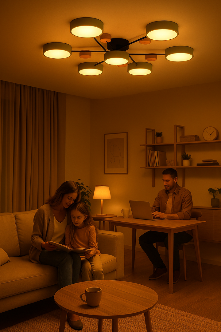 Skandinavische LED-Deckenleuchte für Wohnzimmer, Esszimmer