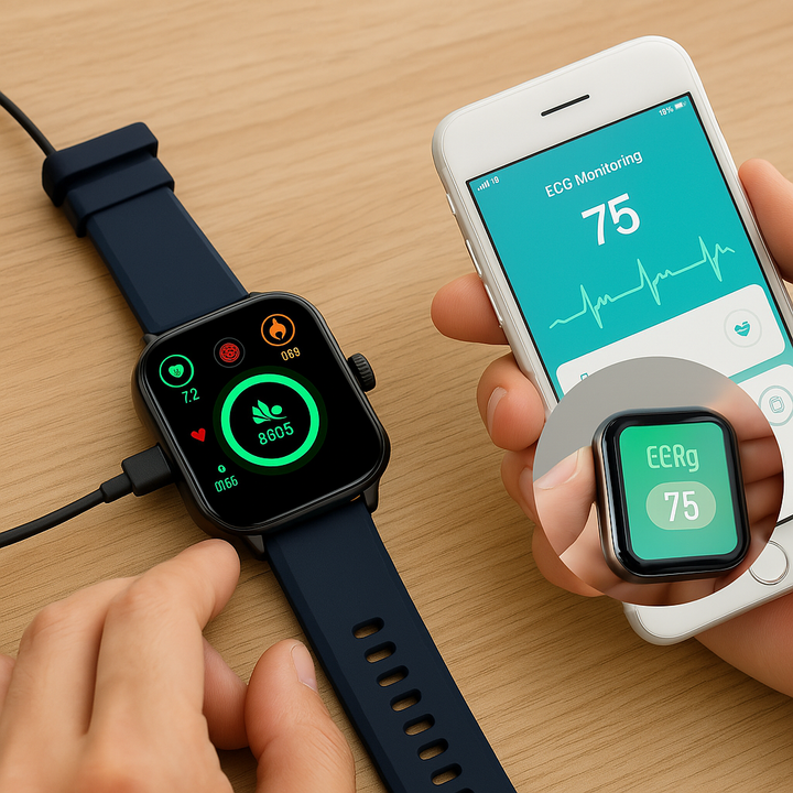 Smartwatch für Fitness & Gesundheit – EKG, Blutdruck