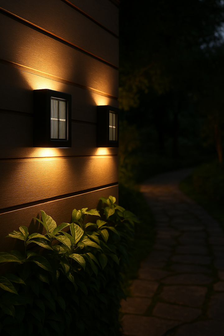 LED Solar-Wandlampen für Außenbereiche, wetterfest