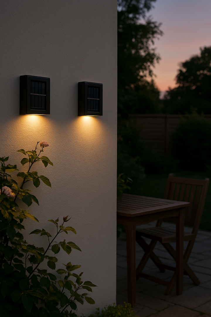 LED Solar-Wandlampen für Außenbereiche, wetterfest
