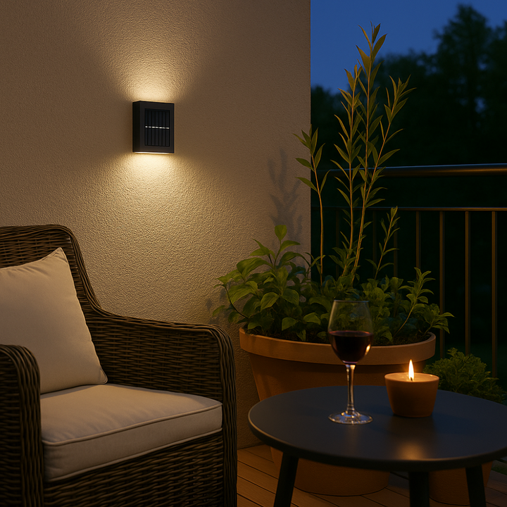 LED Solar-Wandlampen für Außenbereiche, wetterfest