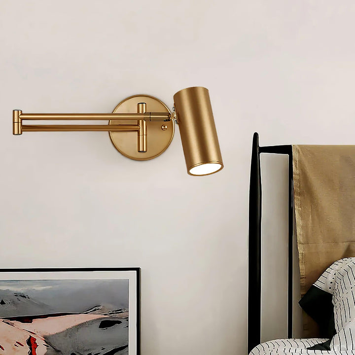 Moderne Schwenkarm-Wandleuchte aus Metall für Zuhause