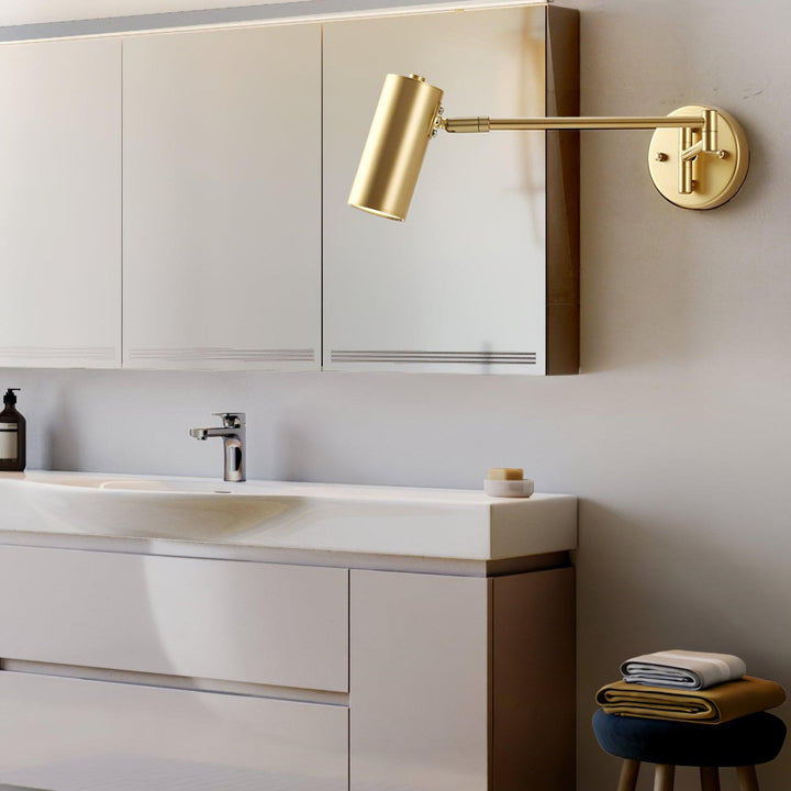 Moderne Schwenkarm-Wandleuchte aus Metall für Zuhause