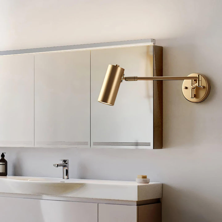 Moderne Schwenkarm-Wandleuchte aus Metall für Zuhause