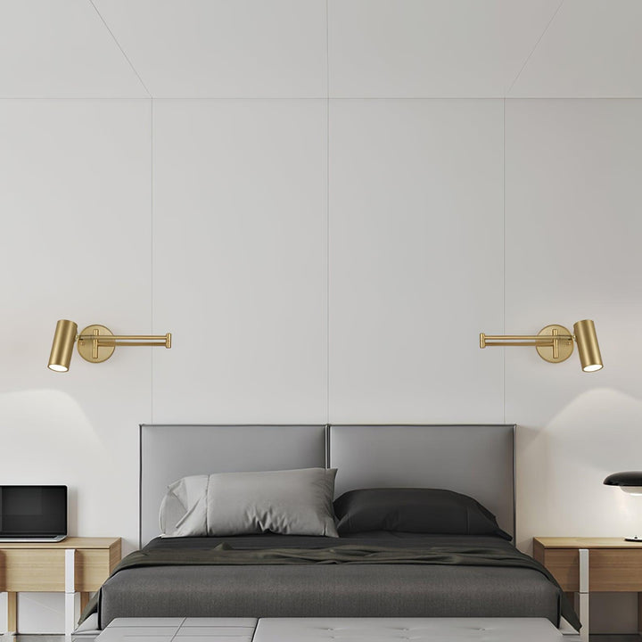 Moderne Schwenkarm-Wandleuchte aus Metall für Zuhause