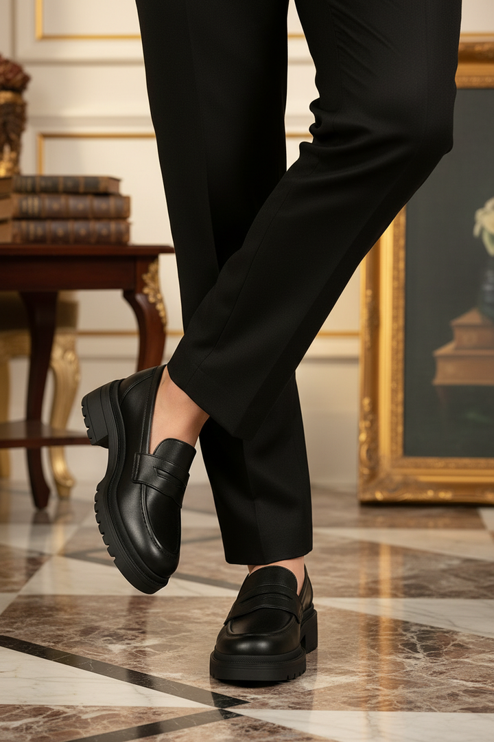 Sjoerd Leder Loafer - Glattes PU Leder & Profilsohle