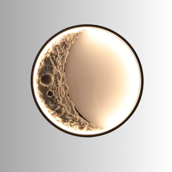 3D Mond LED Wandlampe - Halbmondform mit himmlischem Charme