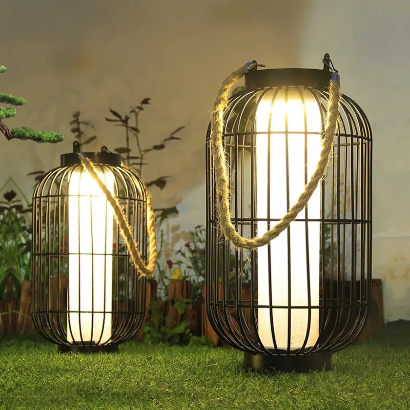 Solarbetriebene LED-Chinesische Lampe für Außenbereiche