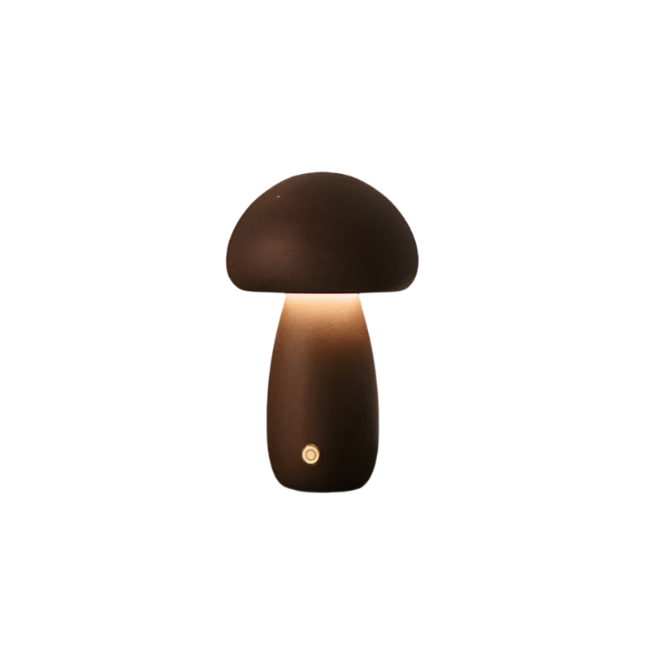 Wiederaufladbare Tischlampe aus Holz mit LED-Licht