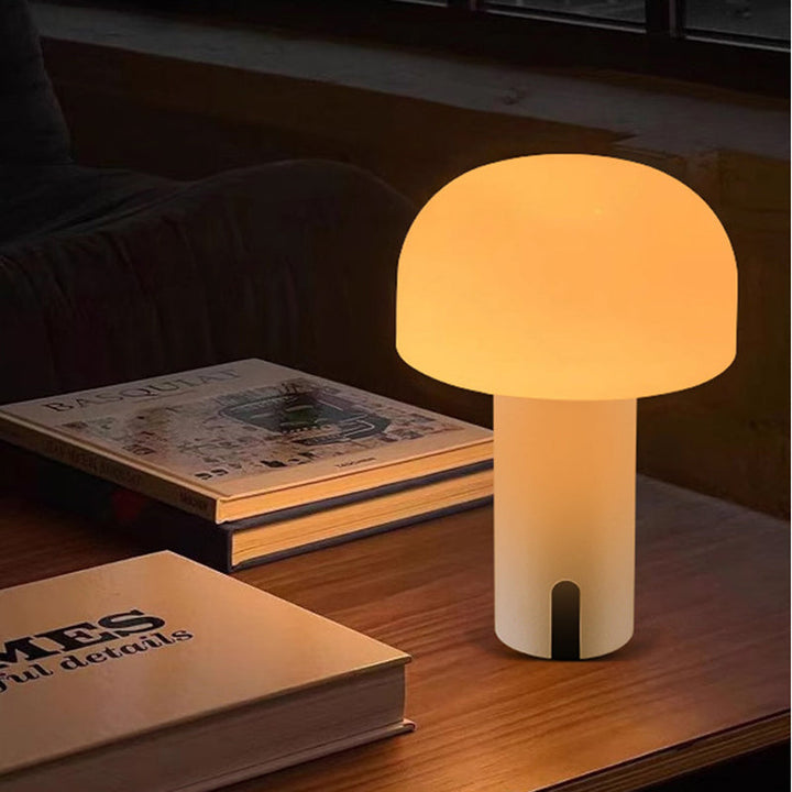 Elegante kabellose Pilz-Tischlampe mit Dimmfunktion