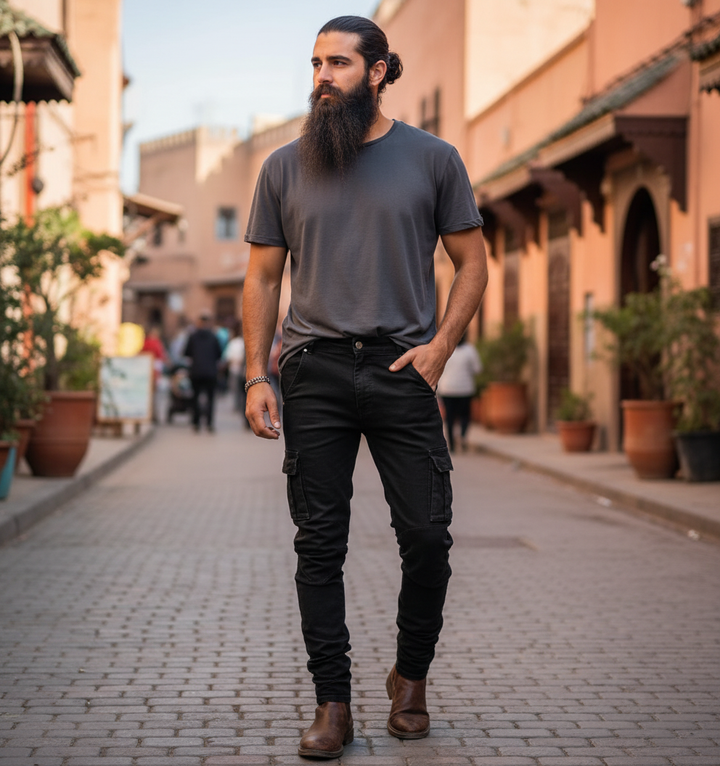 Herren Jeans mit Seitentaschen - Komfortabel & Praktisch