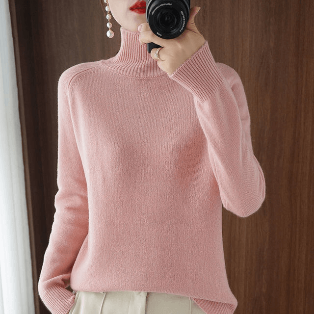 Damen Rollkragenpullover: Wärmer, Langarm, Bequem