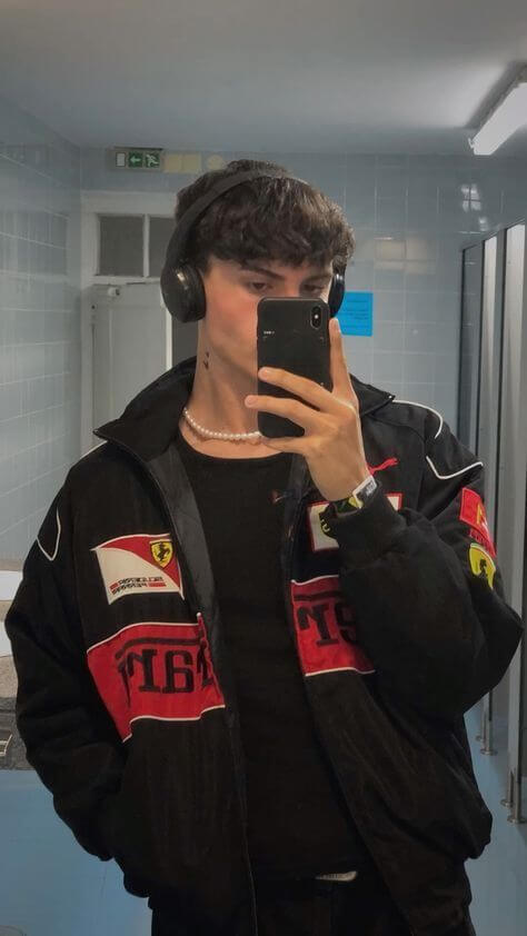 Vintage Ferrari Rennfahrerjacke