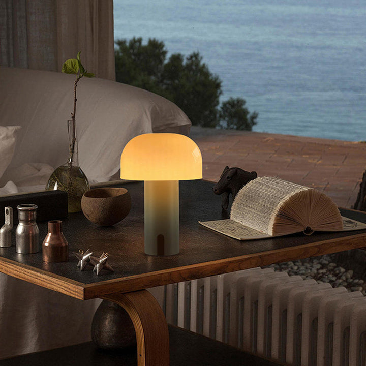 Elegante kabellose Pilz-Tischlampe mit Dimmfunktion