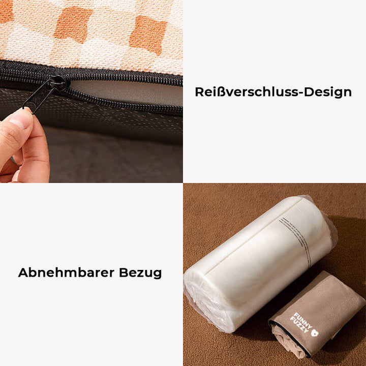 "Abnehmbare Hundetreppe für Haustiere, schlichtes Muster, weicher Schaumstoff, rutschfest, ideal für Sofa oder Bett."