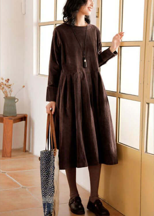 Corduroy Herbst-Winter Kleid