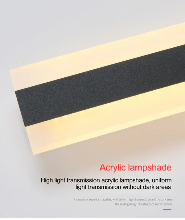 Acryl-Lampenschirm, hohe Lichtdurchlässigkeit, gleichmäßige Ausleuchtung, modern, rechteckig