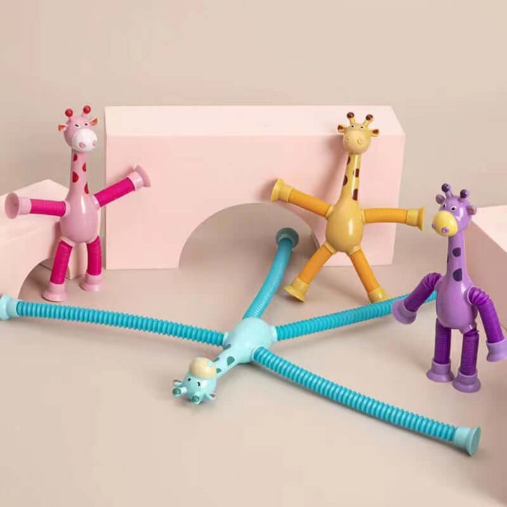 Flexibles Giraffenspielzeug mit Saugnapf für Kinder