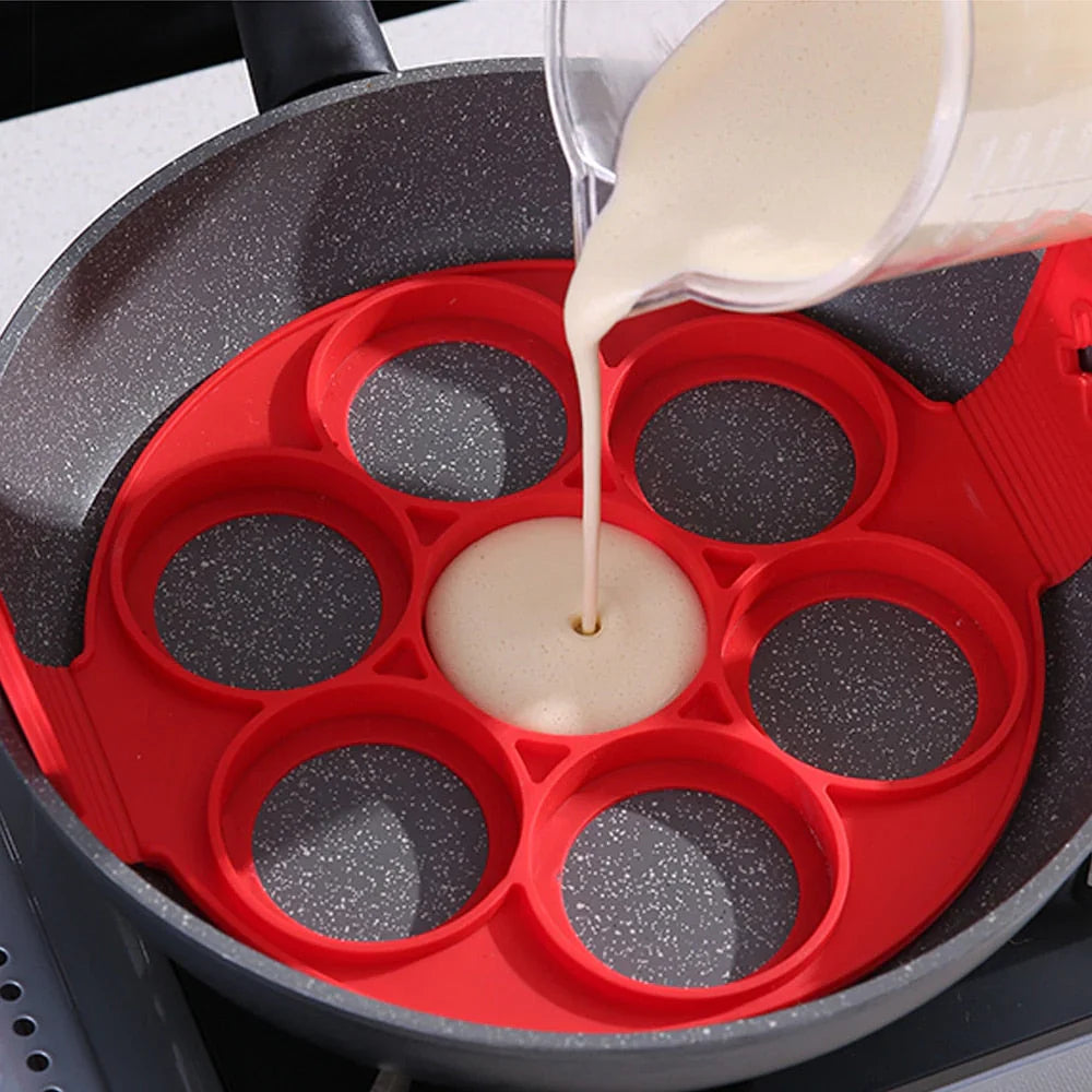 "Antihaft-Pfanne mit glatter Beschichtung, ideal für perfekt geformte Pfannkuchen, Omeletts und Spiegeleier, leicht zu reinig