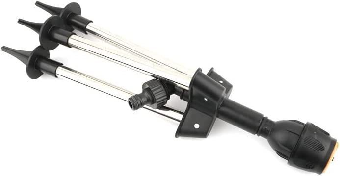 "Automatischer rotierender Gartensprinkler auf einziehbarem Stativ, robustes Design, sorgt für gleichmäßige Gartenbewässerung