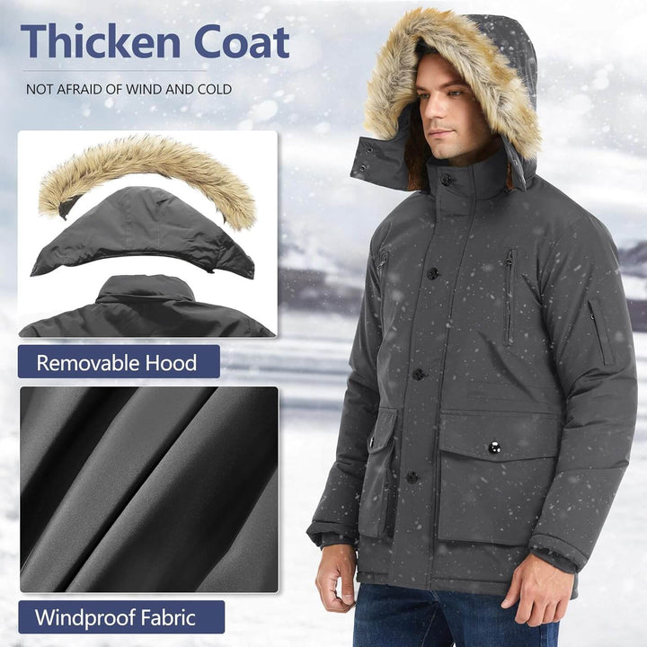 Herren Winterjacke mit Kapuze - Wärme & Stil