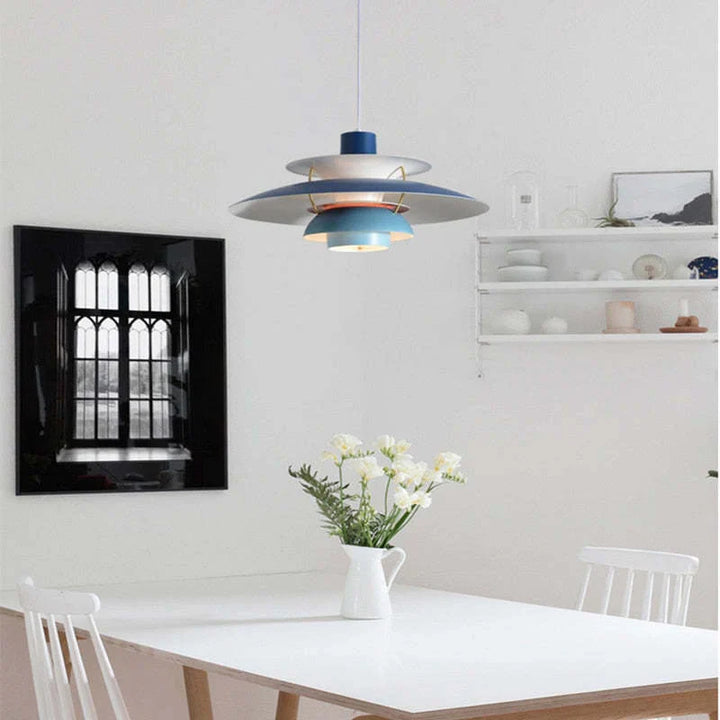 Moderne LED-Hängelampe mit Farbschirm für Innenräume