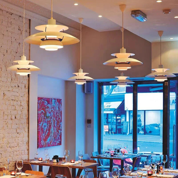 Moderne LED-Hängelampe mit Farbschirm für Innenräume