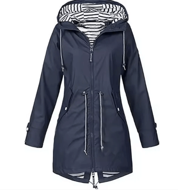 Wasserdichte Damenjacke mit Kapuze