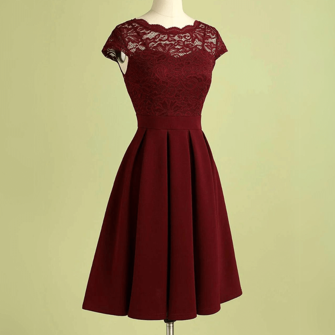 Elegantes Vintage Spitzenkleid Damen