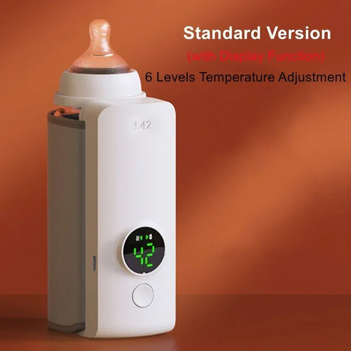 Elektrischer Flaschenwärmer mit Display, 6 Temperaturstufen, weiß, Babyflasche, Standardversion.
