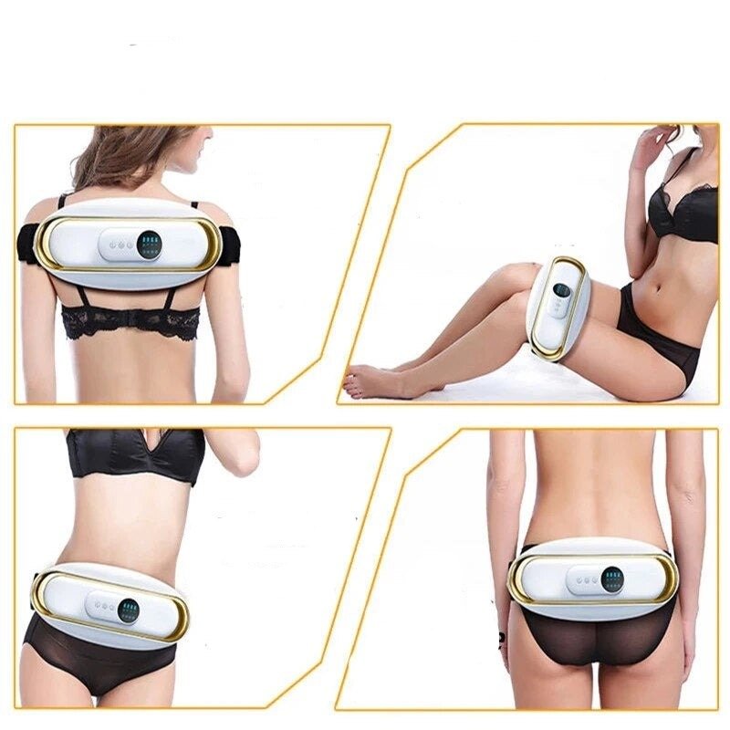Elektrischer Schlankheitsgürtel, weiß, für Frauen, Fettverbrennung, Massage, Bauch, Taille.
