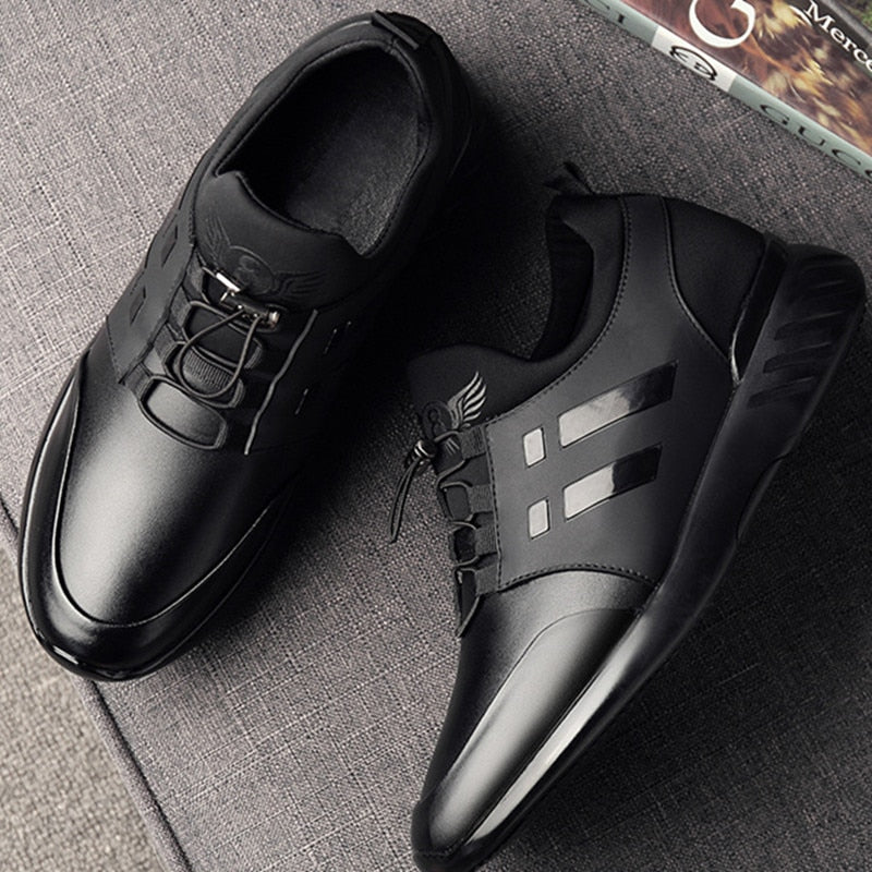 "Bequeme Herren Leder-Schuhe - Orthopädisch, atmungsaktiv, leichtes Design, Gel-Sohle, hervorragende Dämpfung."