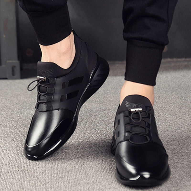 "Bequeme Herren Leder-Schuhe - Orthopädisch, atmungsaktiv, leichtes Design, Gel-Sohle, hervorragende Dämpfung."