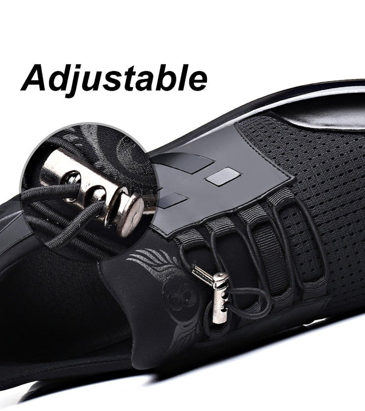 "Bequeme Herren Leder-Schuhe - Orthopädisch, atmungsaktiv, leichtes Design, Gel-Sohle, hervorragende Dämpfung."