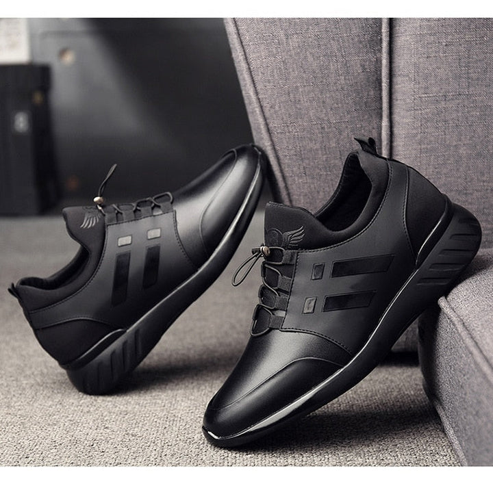 "Bequeme Herren Leder-Schuhe - Orthopädisch, atmungsaktiv, leichtes Design, Gel-Sohle, hervorragende Dämpfung."