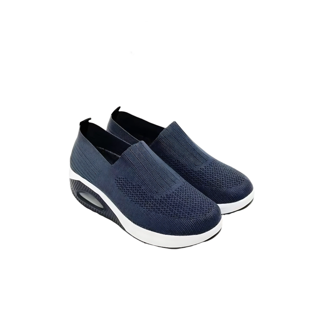"Bequeme orthopädische Schuhe für Damen mit ergonomischer Sohle in Beige, Dunkelblau, Grau, Rosa, Rot, Schwarz, Weiß."