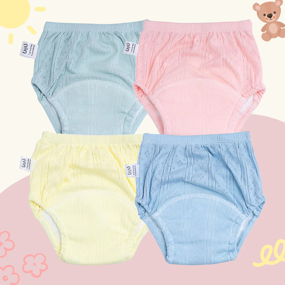 Bequeme Töpfchentraining-Höschen, saugstark, sanftes Material, niedliches Design für Babys, umweltfreundlich und wiederverwen